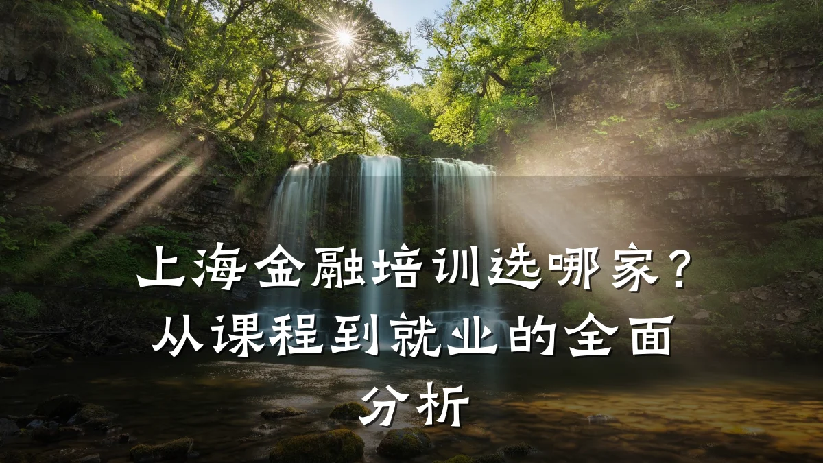 上海金融培训选哪家?从课程到就业的全面分析