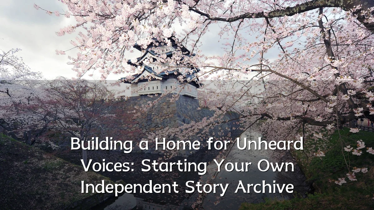 Building a Home for Unheard Voices: Starting Your Own Independent Story Archive