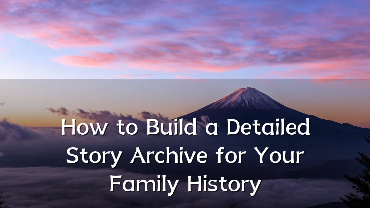 How to Build a Detailed Story Archive for Your Family History