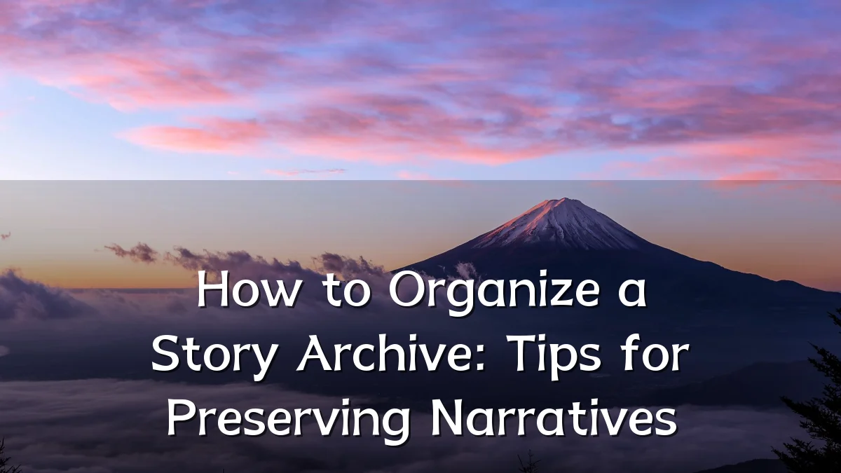How to Organize a Story Archive: Tips for Preserving Narratives